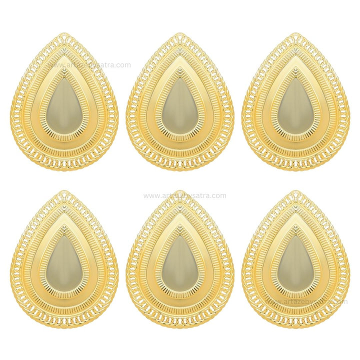 Drop Shape Metal Art Base | Size : 91mm | 100g