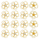 Stone Flower Metal Art | Size : 23mm | Qty : 20pcs | MA371