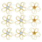 Stone Flower Metal Art | Size : 62mm | Qty : 6pcs | MA372