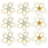 Stone Flower Metal Art | Size : 62mm | Qty : 6pcs | MA372