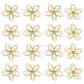 Stone Flower Metal Art | Size : 39mm | Qty : 10pcs | MA373
