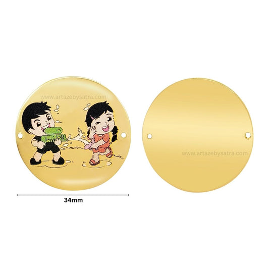 Shiny Finish Rakhi Connectors | Size : 34mm | Qty : 20pcs | MA383