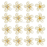 Stone Flower Metal Art | Size : 67mm | Qty : 6pcs | MA375