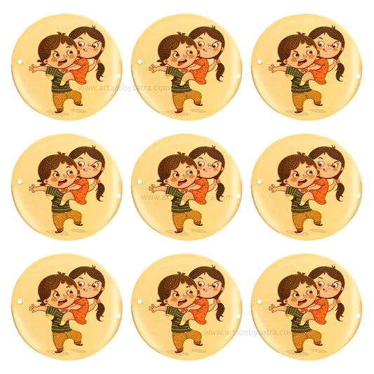 Shiny Finish Rakhi Connectors | Size : 34mm | Qty : 20pcs | MA377