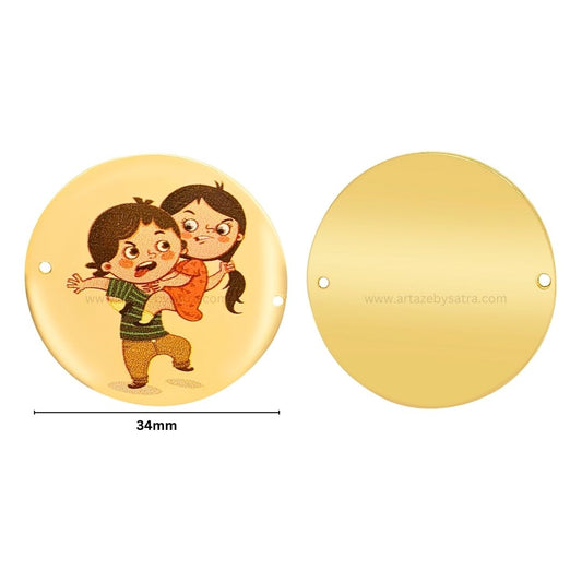 Shiny Finish Rakhi Connectors | Size : 34mm | Qty : 20pcs | MA377