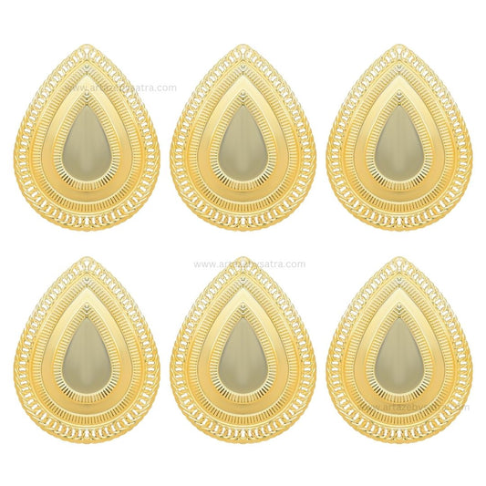 Drop Shape Metal Art Base | Size : 91mm | Qty : 100g | MA37