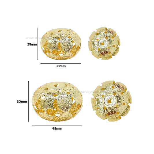 Designer Metal Balls | Size : 25,30mm | Qty : 500g | MA389