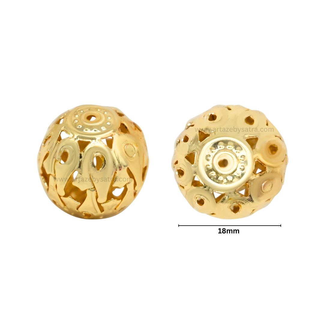 Designer Metal Balls | Size : 18mm | Qty : 500g | MA398
