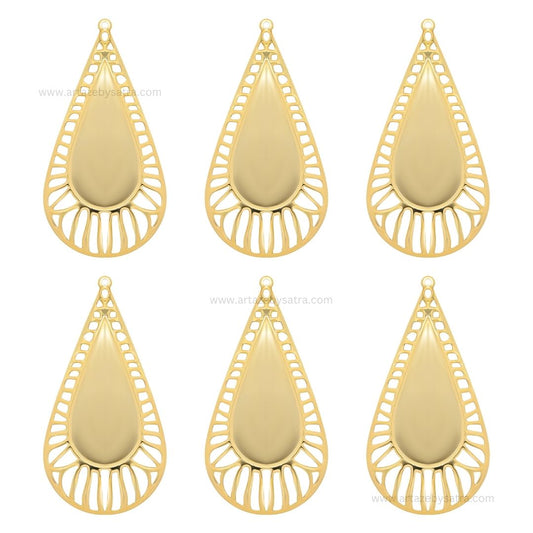 Drop Shape Metal Art Base | Size : 80mm | Qty : 100g | MA41