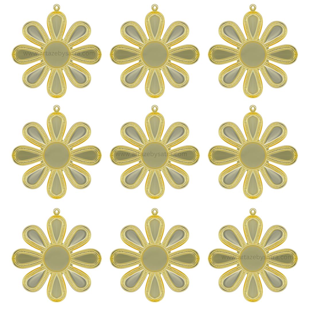 Flower Metal Art Base | Size : 65mm | Qty : 100g | MA60