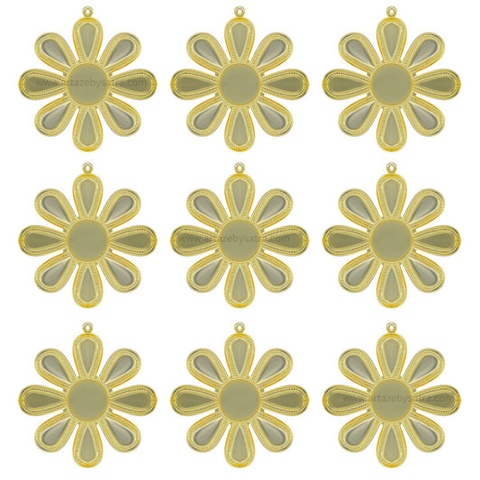 Flower Metal Art Base | Size : 65mm | Qty : 100g | MA60