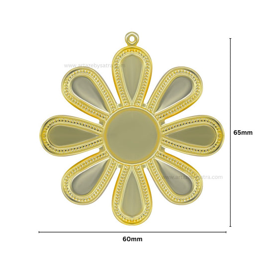 Flower Metal Art Base | Size : 65mm | Qty : 100g | MA60