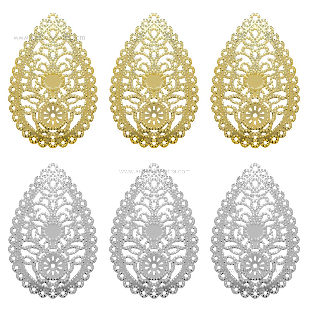 Drop Metal Art Base | Size : 65mm | Qty : 100g | MA61