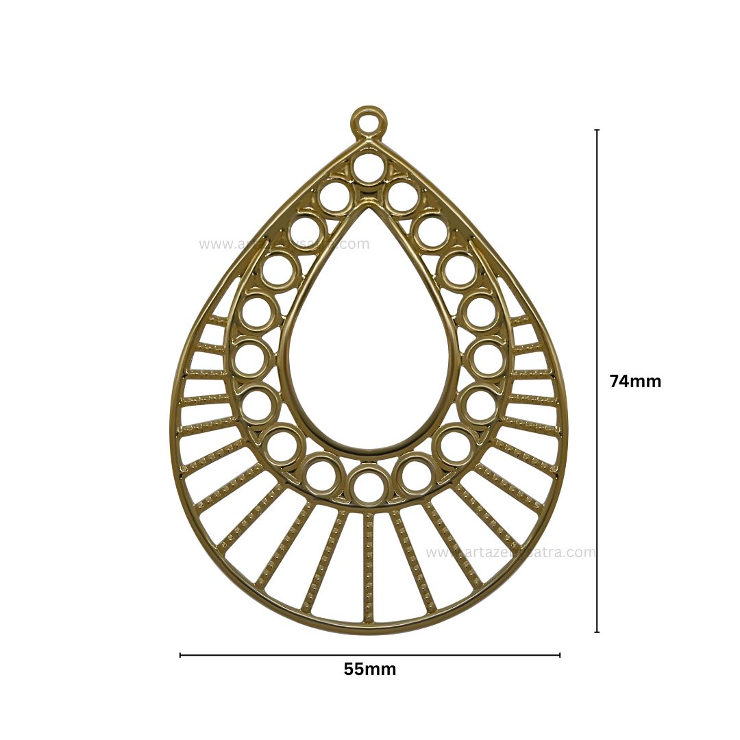 Drop Metal Art Base | Size : 74mm | Qty : 100g | MA65