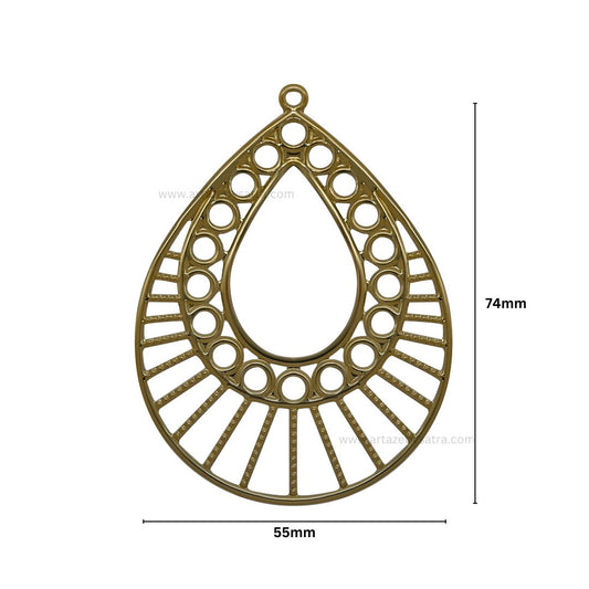 Drop Metal Art Base | Size : 74mm | Qty : 100g | MA65
