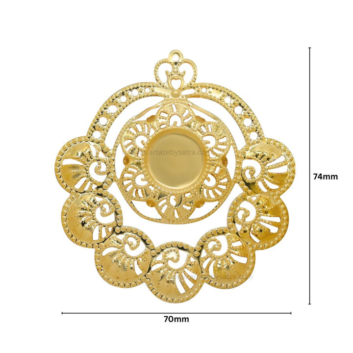 Metal Art Base | Size : 74mm | 100g