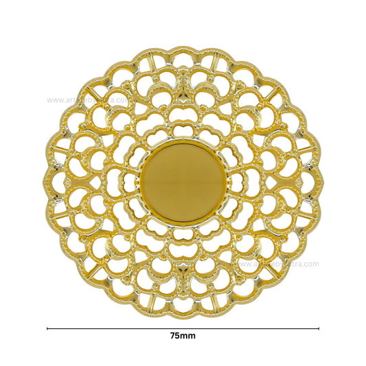 Round Metal Art Base | Size : 75mm | Qty : 100g | MA83