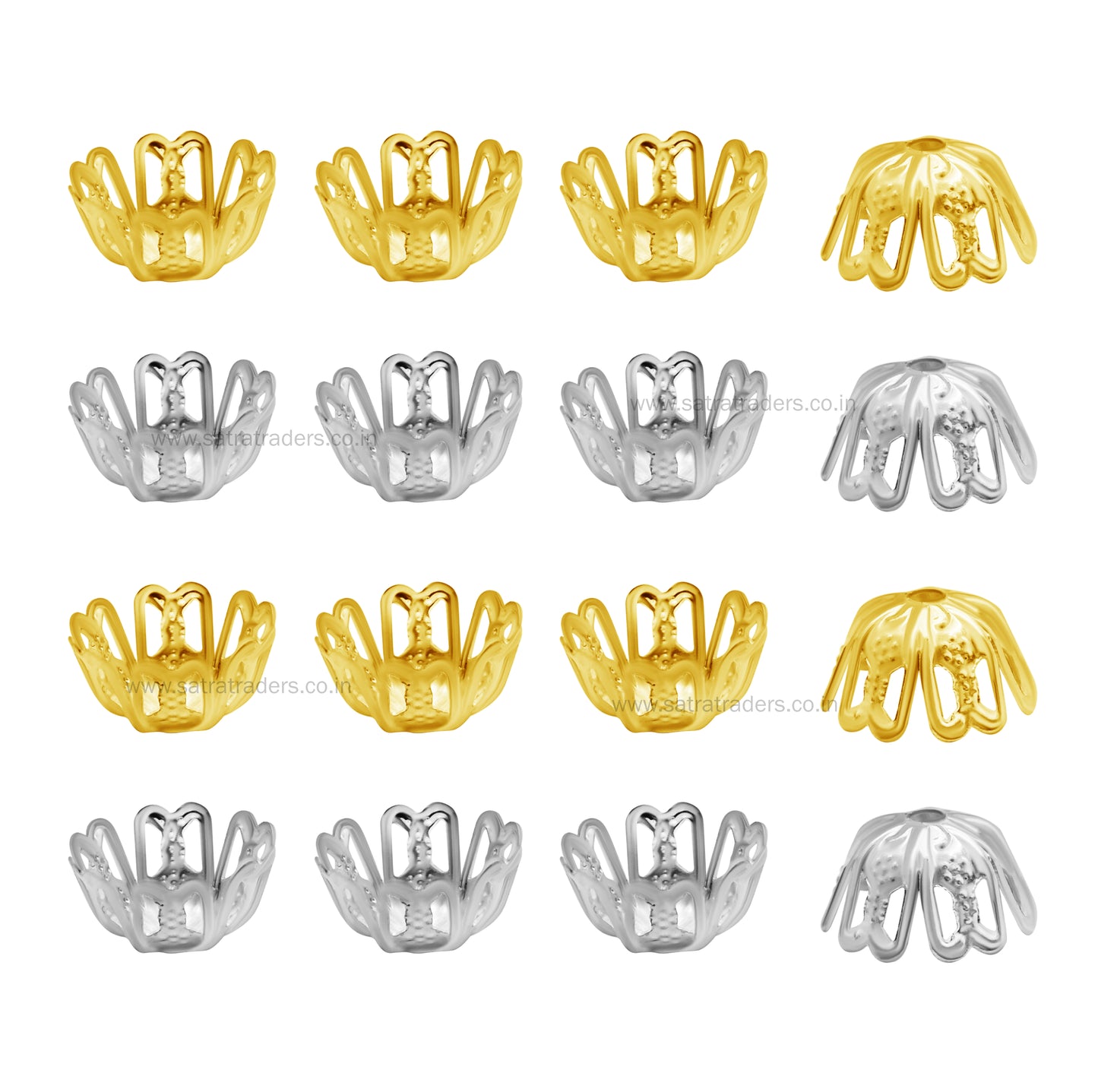 Designer Metal Beads Cap  | Qty : 500g | MC01
