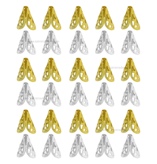 Designer Metal  Beads Cap | Size : H-13mm W-10mm| Qty : 500g | MC26