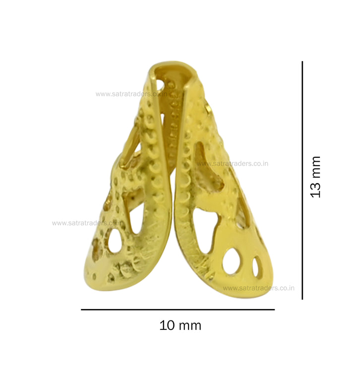 Designer Metal  Beads Cap | Size : H-13mm W-10mm| Qty : 500g | MC26