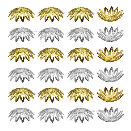 Designer Metal Beads Cap | Size : W-17mm H-7mm | Qty : 500g | MC29