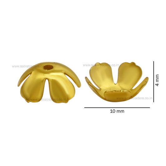 Designer Metal Beads Cap | Size :W- 10mm H-4mm | Qty : 500g | MC36