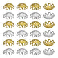 Designer Metal Beads Cap | Size : W-14mm H-5mm| Qty : 500g | MC41