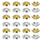 Designer Metal Beads Cap | Size :W- 16mm H-4mm | Qty : 500g | MC45