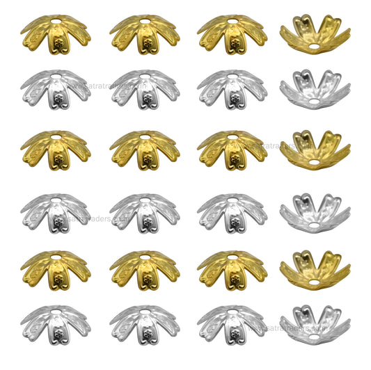 Designer Metal Beads Cap | Size :W- 16mm H-4mm | Qty : 500g | MC45