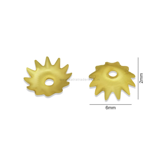 Designer Metal Beads Cap | Size : W-6mm H-2mm | Qty : 500g | MC64