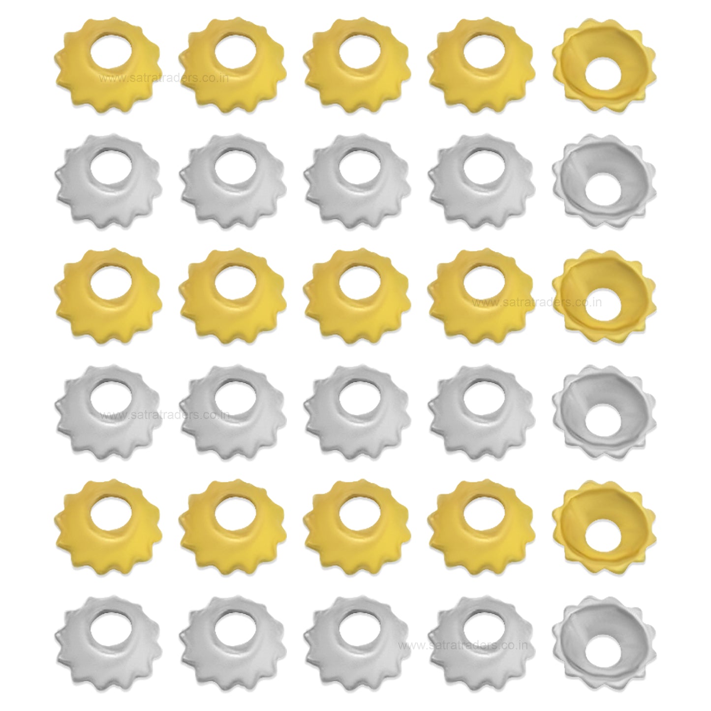 Designer Metal Beads Cap | Size : W4mm H 1mm | Qty : 500g | MC66