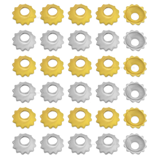Designer Metal Beads Cap | Size : W4mm H 1mm | Qty : 500g | MC66