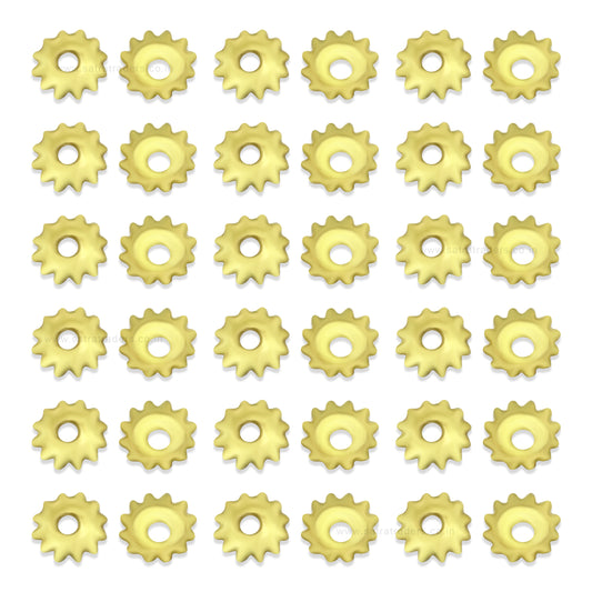 Designer Metal Beads Cap | Size : W-4mm H-1mm | 500g | MC67