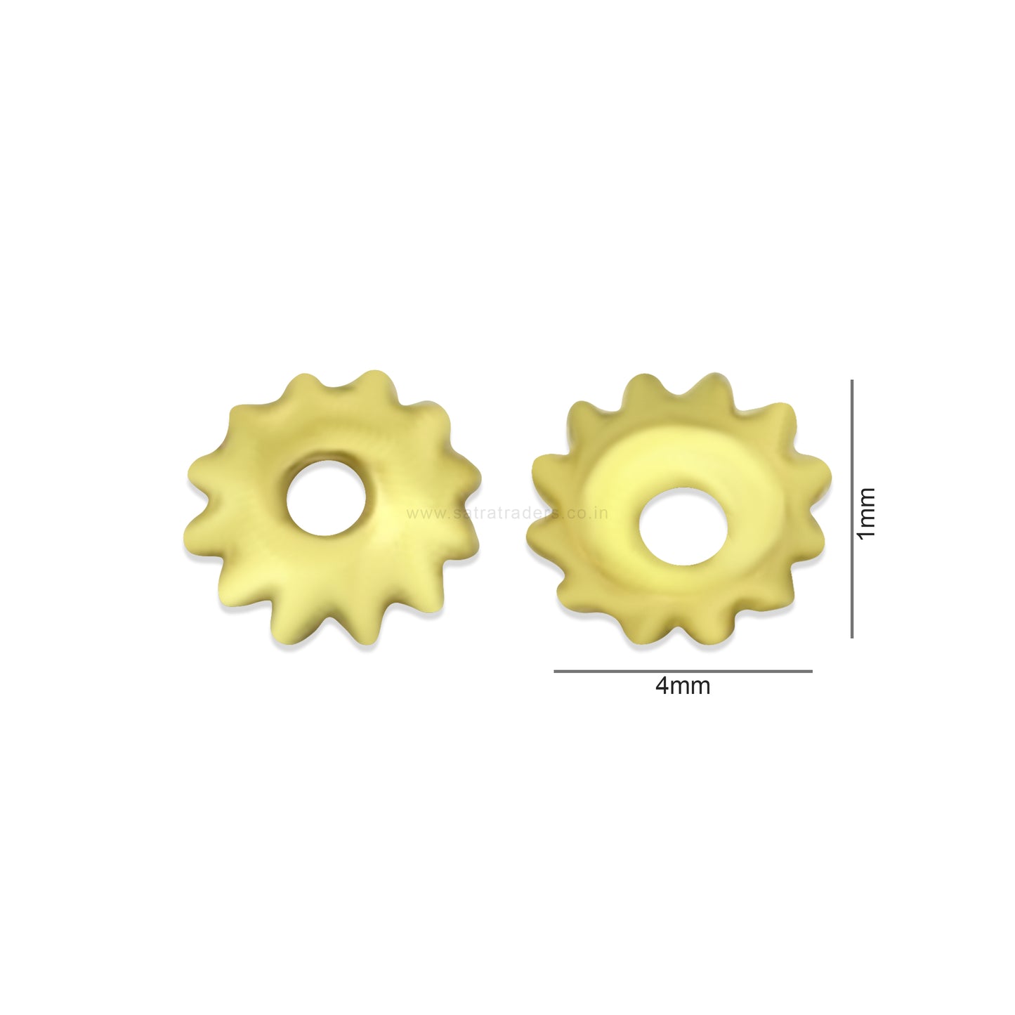 Designer Metal Beads Cap | Size : W-4mm H-1mm | 500g | MC67