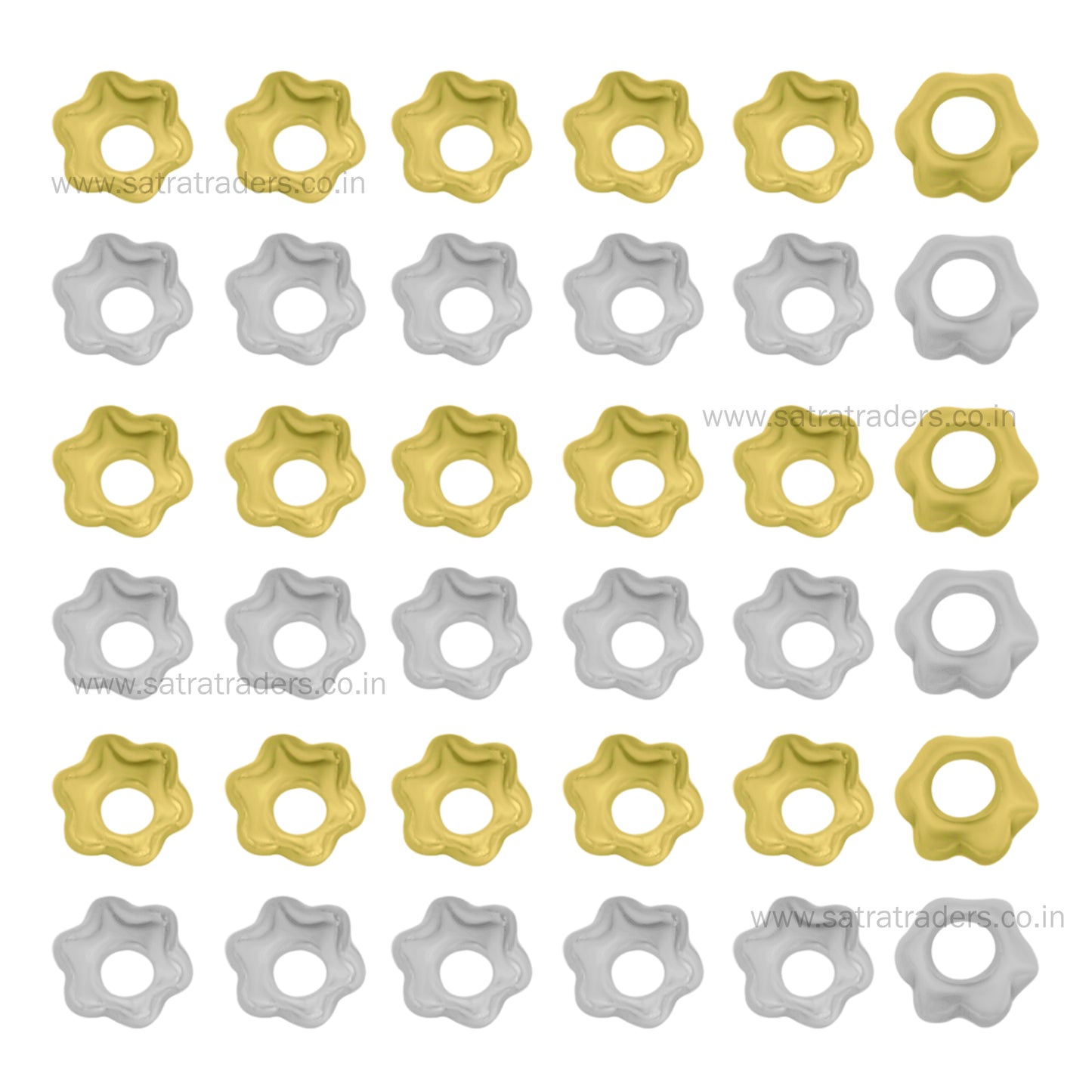 Designer Metal Beads Cap | Size :W-3mm H-1mm | Qty : 500g | MC73