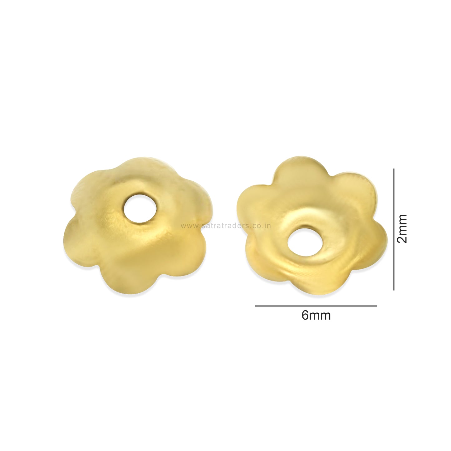 Designer Metal Beads Cap | Size :W-6mm H-2mm | Qty : 500g | MC76