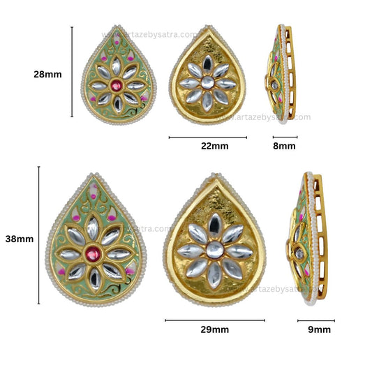 Meenakari Kundan Beads | Qty : 6pcs | C-515/514