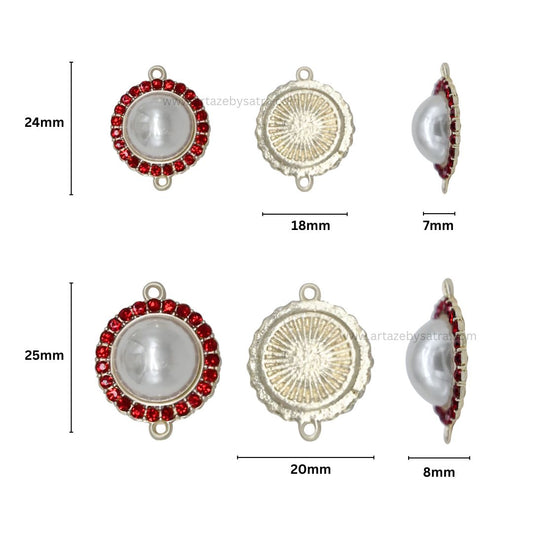 Pearl Connector Meenakari Kundan Beads | MKB14