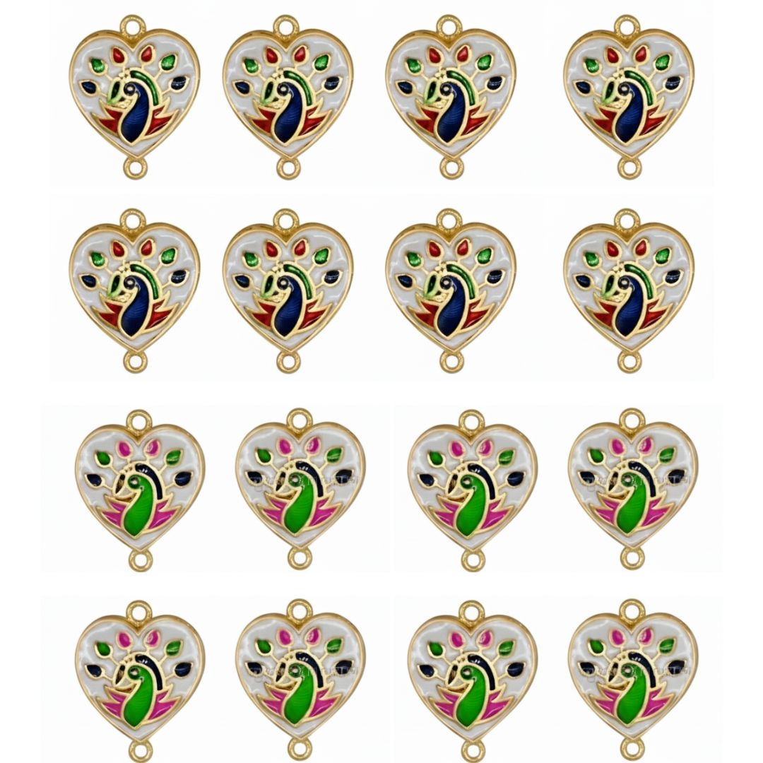 Meenakari Kundan Beads | Size : 21mm | Qty : 6pcs | MKB67