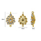 Meenakari Kundan Beads | Size : 38mm | Qty : 6pcs | MKB23