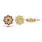 Flower Meenakari Kundan Beads | Size : 23mm | Qty : 4pcs | MK13