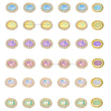 Diamond Oval Meenakari Kundan Beads | Size : 17mm | Qty : 6pcs | MKB27