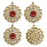 Meenakari Kundan Beads | Size : 38mm | Qty : 4pcs | MKB22