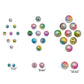 Rainbow Ombre Pearls Round Plastic Beads | 100g | PB19