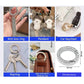 Rhinestone Accented Spring Gate Rings | Size : 28mm | Qty : 2pcs | BF114
