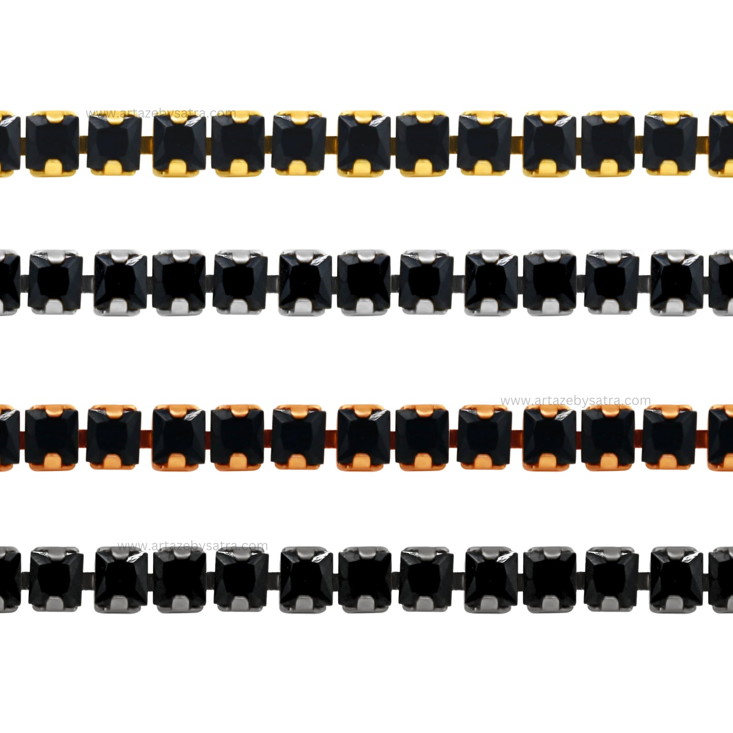 Square Diamond Stone Chain | Qty : 1mtr | DC03
