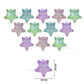 Assorted Transparent Star Glow In Dark Plastic Beads | Size: 24mm | PB38