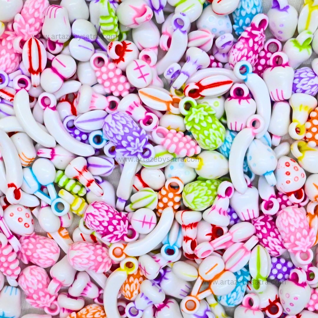 Assorted Fun Beads | Size : 8mm | PB225