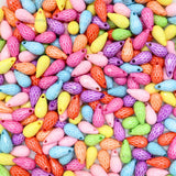 Assorted Textured Teardrop Beads | Size : 15mm | PB228