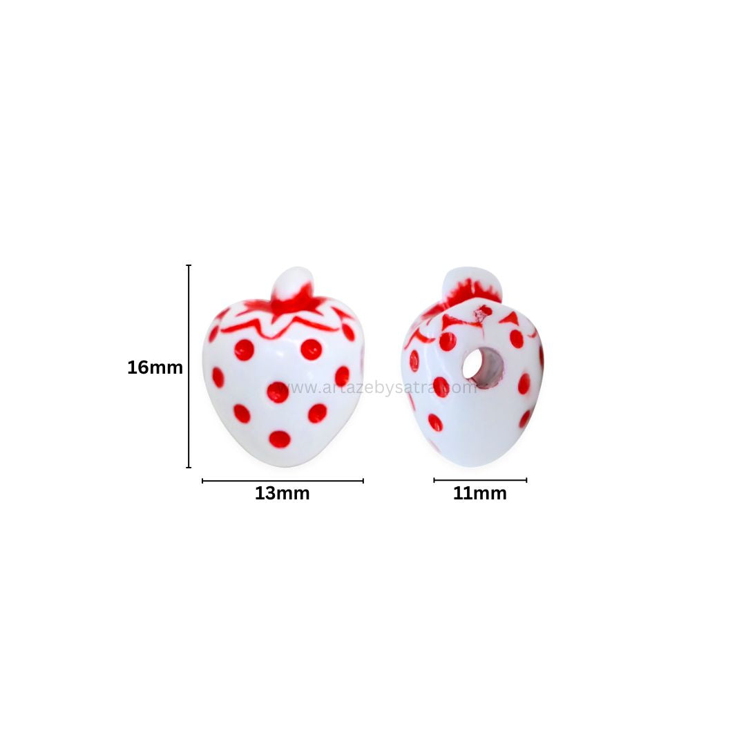 Assorted Polka Dot Fruit Beads | Size : 16mm | PB231